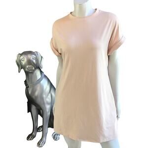 SHEIN Cream Short Sleeve Cuffed Soft Dress Women's Size Medium